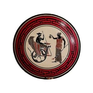 Triptolemos and Kore Persephone Decorative Plate Made In Greece E. Christou